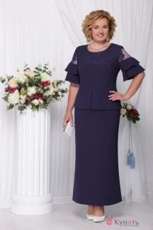 Платье Нинель Шик 2100 тёмно-синий