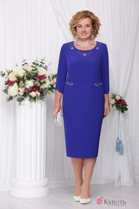 Платье Нинель Шик 5550 василёк #1