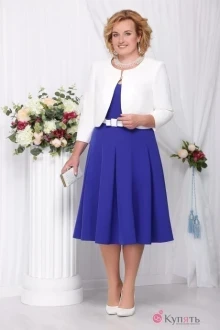 Юбочный костюм Нинель Шик 1178 василёк