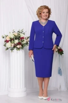 Юбочный костюм Нинель Шик 2109 василёк