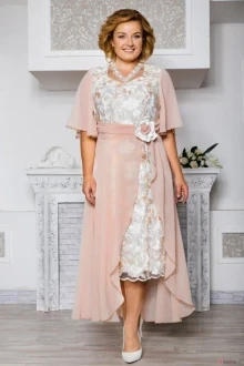 Платье УТИЛЬ AIRA style 442 персик