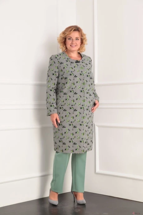 Кардиган Algranda 2665-4 цветы зелень #1