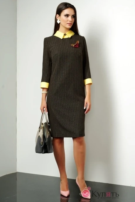 Платье Lissana 3011 желтый/коричневый #1