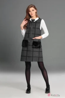 Сарафан Ольга Стиль С316 темно-серый