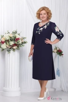 Платье Нинель Шик 5559 тёмно-синий