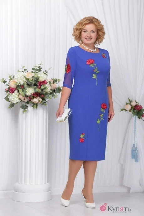 Платье Нинель Шик 5553 светлый василек #1