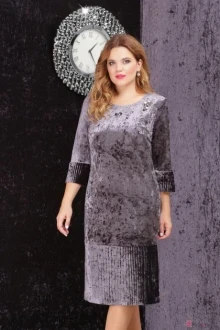Платье LeNata 11814 серебро