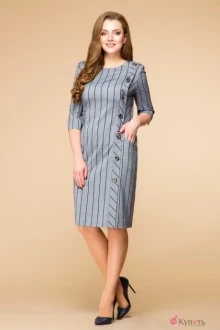 Платье Romanovich Style 1-1222 серая клетка