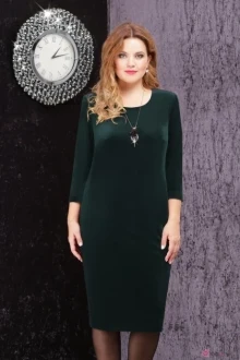 Платье LeNata 11816 темно-зеленый