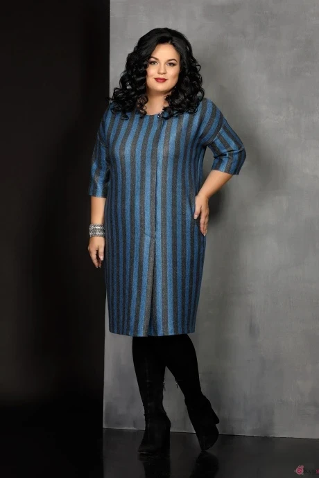 Платье Твой Имидж 8892 синяя полоска #1