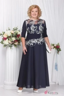 Платье Нинель Шик 5567 тёмно-синий