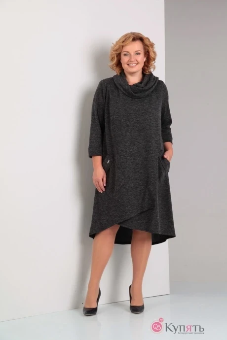 Платье Diamant 1225 темно-серый меланж #1