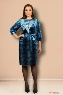 Платье Мишель Стиль 636 сине-серый