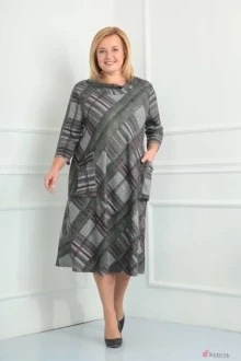 Платье Орхидея Люкс 806 зеленые тона