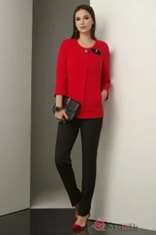 Брючный костюм Lissana 3225 красный/черный