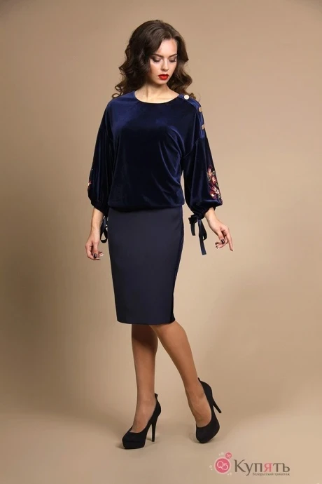 Юбочный костюм ALANI COLLECTION 645 синий #1