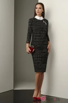 Платье Lissana 3241 серо-черный