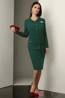 Юбочный костюм Lissana 3248 зеленый опал