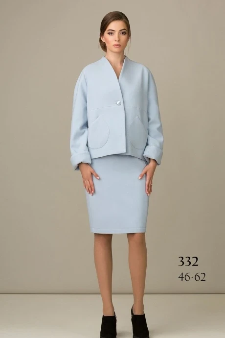 Юбочный костюм Rosheli 332 сиренево-голубой #1