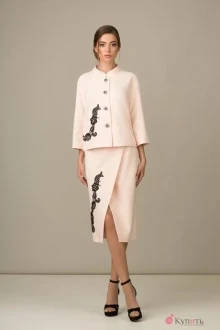 Юбочный костюм Rosheli 429 бледно-розовый