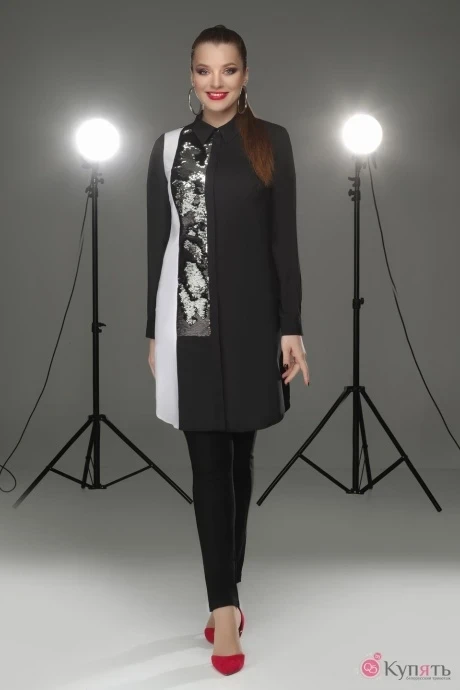 Блузка, туника, рубашка DILIA 0092 черный #1