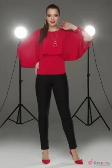 Блузка, туника, рубашка DILIA 0088 красный