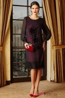 Платье Lissana 2990 темно-синий/фуксия