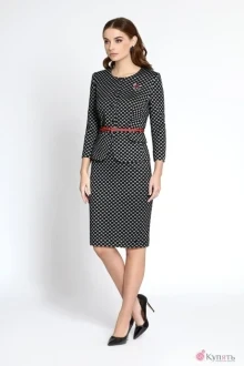 Жакет (пиджак) Bazalini 2963 черный в горох