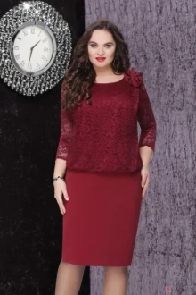 Платье LeNata 11715-1 вишня