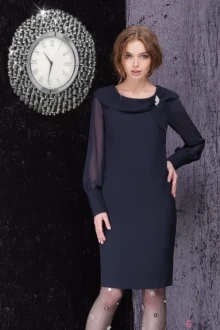 Платье LeNata 11838 тёмно-синий