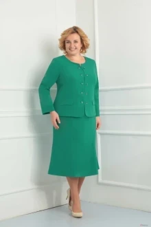 Юбочный костюм Орхидея Люкс 825 зелёный
