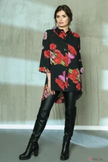 Блузка Anna Majewska 1036 красный с розовым