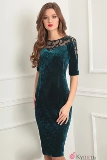 Платье SandyNa 13365 изумруд