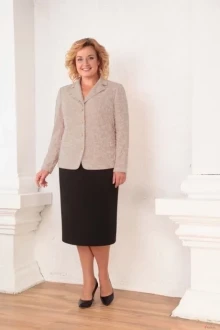 Юбочный костюм Орхидея Люкс 762 бежевый