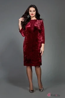 Платье Ольга Стиль С438 бордо