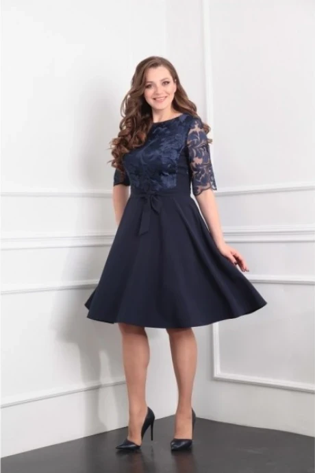 Платье *Распродажа TVIN 5209 тёмно-синий #1