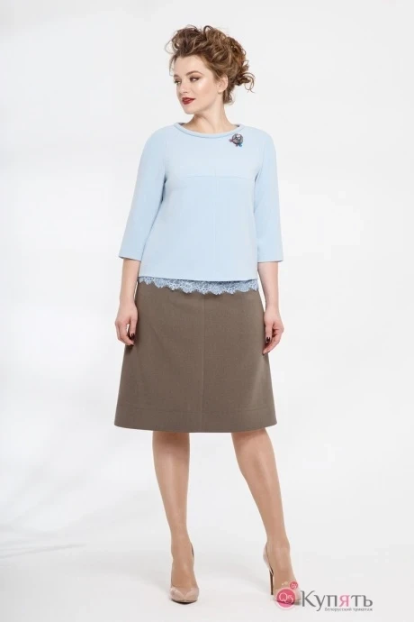 Юбочный костюм Магия Моды 1285 голубой #1