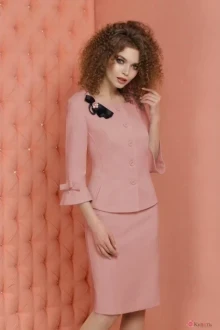 Юбочный костюм LeNata 21757-1 пудра