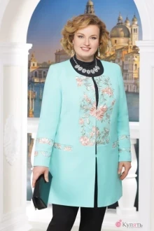 Жакет (пиджак) Нинель Шик 5561 бирюза