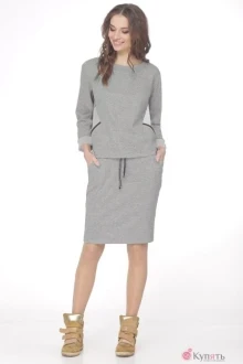 Юбочный костюм Ладис Лайн 909/1 темно-серый