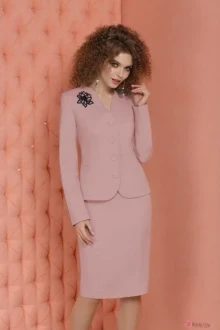 Юбочный костюм LeNata 21865 пудра