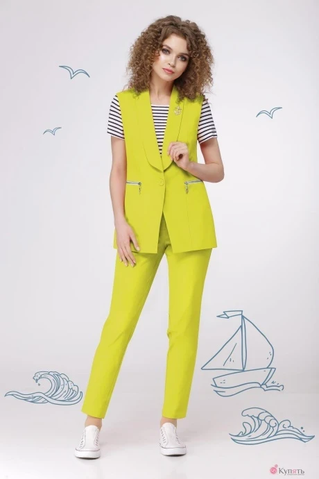 Брючный костюм LeNata 31700 лайм #1