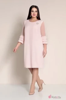 Платье Ольга Стиль С468 розовый