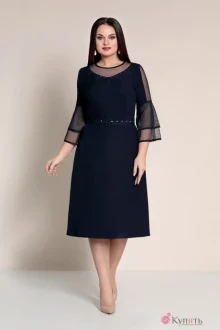 Платье Ольга Стиль С460 т.синий