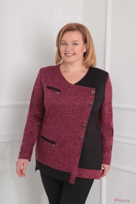 Джемпер (кофта) Орхидея Люкс 863 малиновый #1