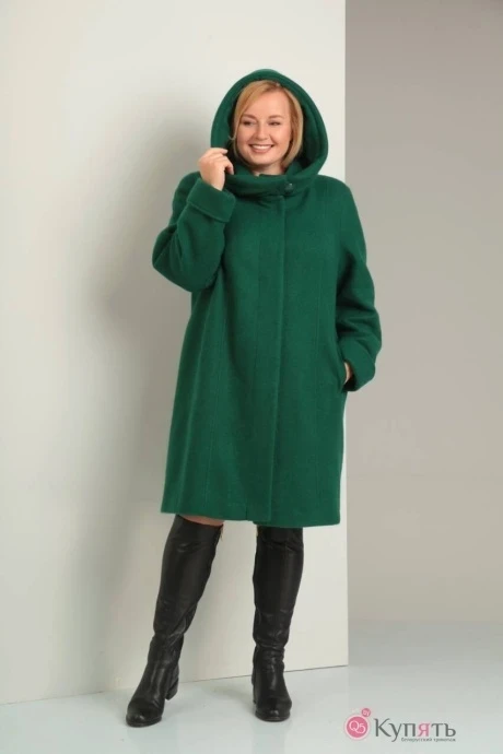 Пальто Diamant 1016 зелёный #1