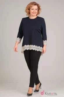 Блузка, туника, рубашка Таир-Гранд 62240 тёмно-синий