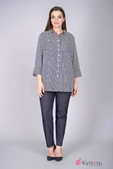 Брючный костюм Fantazia Mod 3047 темно-синяя частая полоска