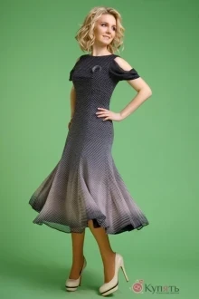 Платье Euromoda 158 омбре черный-серый