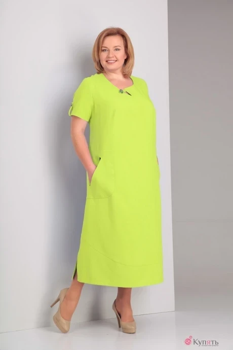Платье Algranda 2919-1 салат #1
